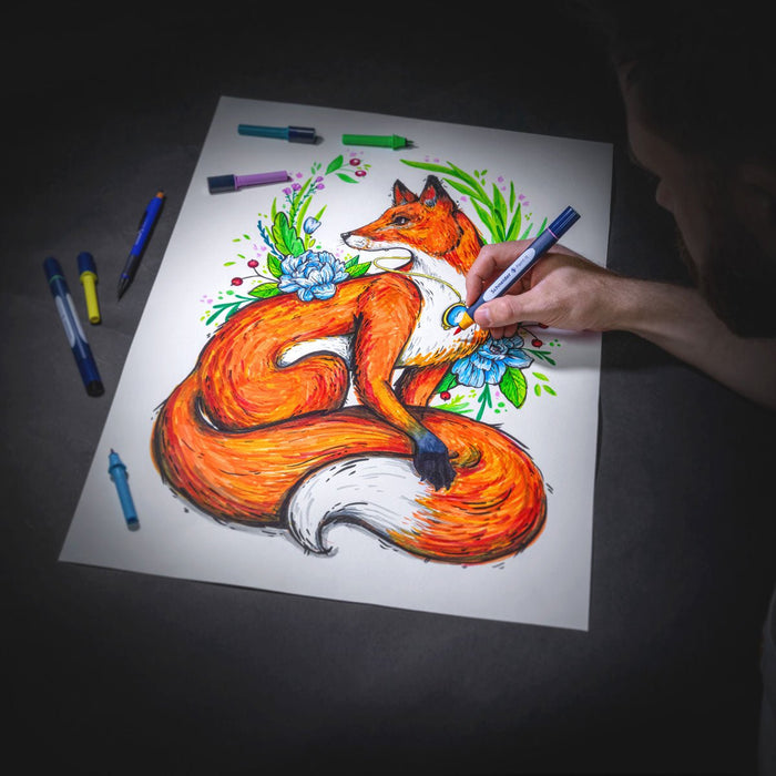 ACME Schneider Twinmarker Paint-It 040 Brush + Round Complete Set, 72 pieces, Assorted Colours