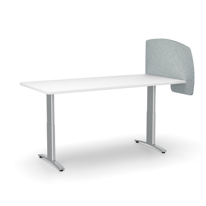 Acoustic Desk Divider Curve 540mm x 800mm, Choice of Colours Dark Silvery Grey BVADCURVE0408DS