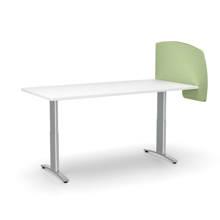 Acoustic Desk Divider Curve 540mm x 800mm, Choice of Colours Leaf Green BVADCURVE0408LF