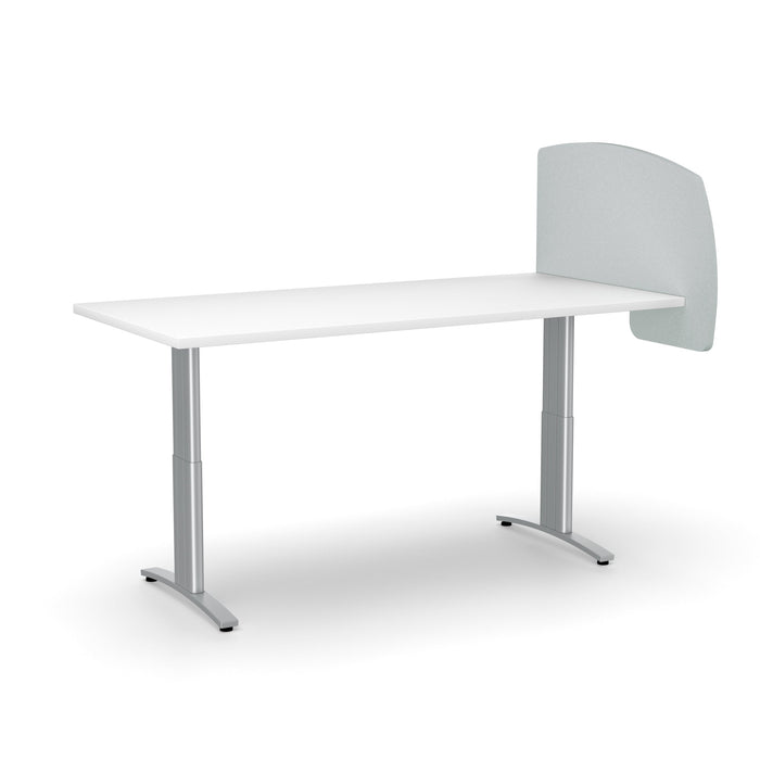Acoustic Desk Divider Curve 540mm x 800mm, Choice of Colours Light Grey BVADCURVE0408LG