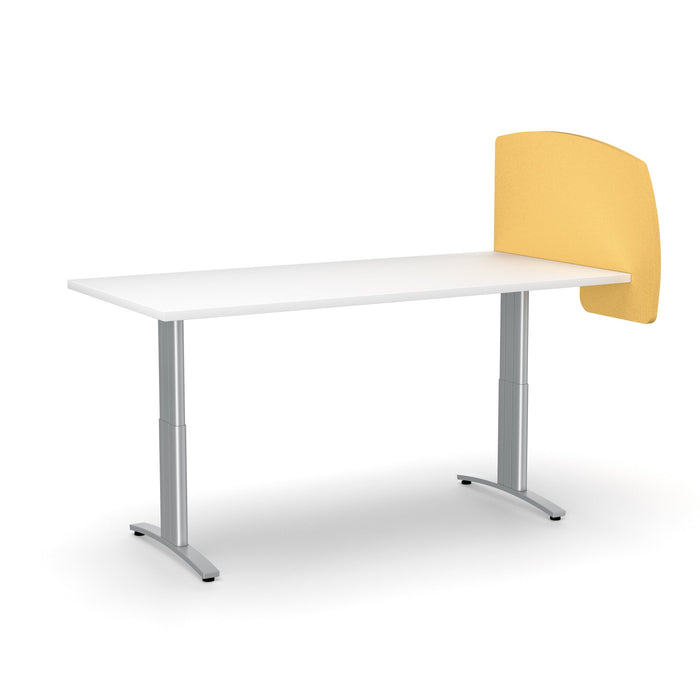 Acoustic Desk Divider Curve 540mm x 800mm, Choice of Colours Mustard BVADCURVE0408MU
