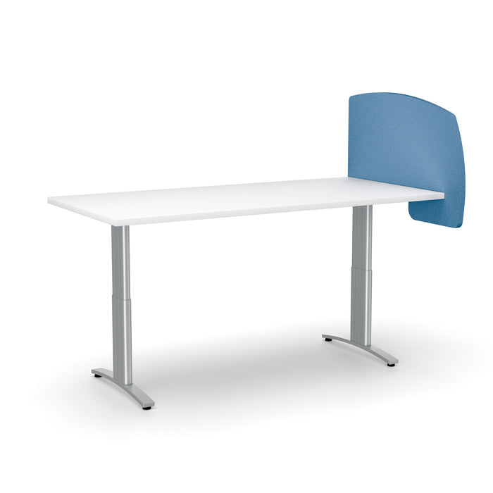 Acoustic Desk Divider Curve 540mm x 800mm, Choice of Colours Sky Blue BVADCURVE0408SB