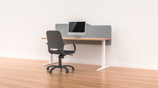 Acoustic Desk Modesty Screen Milford 600mm x 1200mm, Privacy Screen, Choice of Colours Dark Silvery Grey BVASMMILFORD0612DS