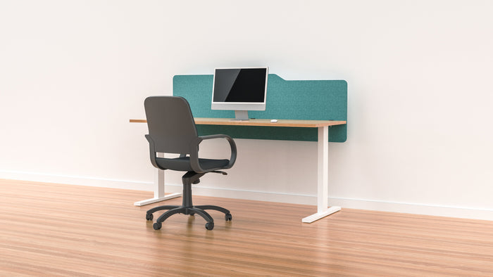 Acoustic Desk Modesty Screen Milford 600mm x 1200mm, Privacy Screen, Choice of Colours Turquoise BVASMMILFORD0612TQ