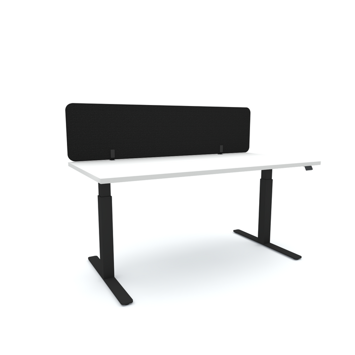 Acoustic Desk Screen, 1200mm x 24mm x 400mm, Choice of Colours Black BVAS240412BB