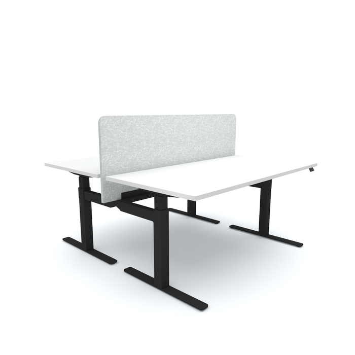 Acoustic Desk Screen Centre, 1200mm x 24mm x 600mm, Choice of Colours Dark Silver Grey BVASC240612DS