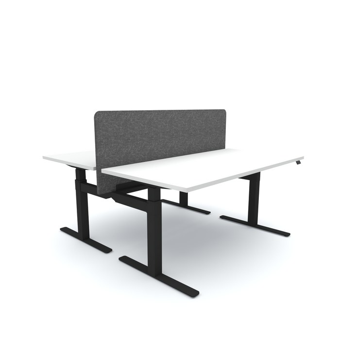 Acoustic Desk Screen Centre, 1200mm x 24mm x 600mm, Choice of Colours Sesame Grey BVASC240612SG