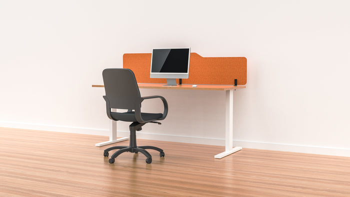 Acoustic Desk Screen Milford 400mm x 1200mm, Privacy Screen, Choice of Colours Orange BVASMILFORD0412OO