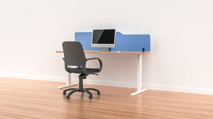 Acoustic Desk Screen Milford 400mm x 1200mm, Privacy Screen, Choice of Colours Sky Blue BVASMILFORD0412SB