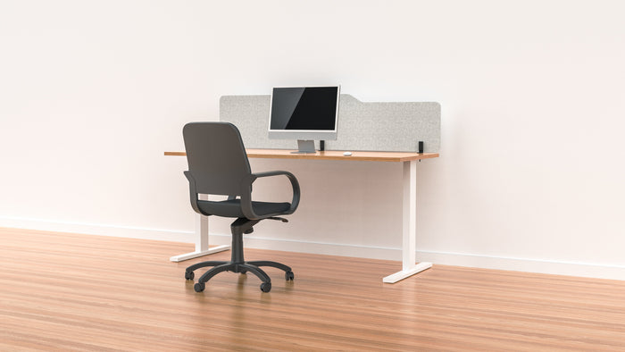 Acoustic Desk Screen Milford 400mm x 1200mm, Privacy Screen, Choice of Colours White BVASMILFORD0412WH