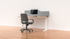 Acoustic Desk Screen Milford 400mm x 1800mm, Privacy Screen, Choice of Colours Dark Silvery Grey BVASMILFORD0418DS