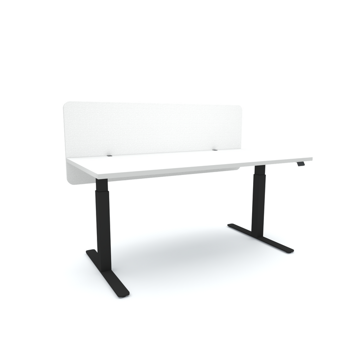 Acoustic Desk Screen Modesty 1200mm x 24mm x 600mm, Choice of Colours White BVASM240612WH