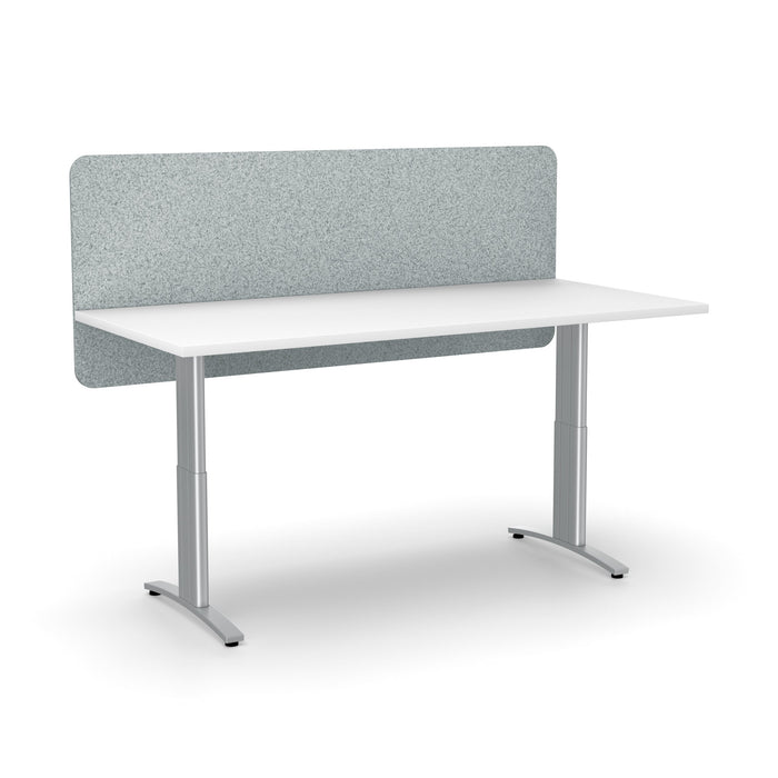 Acoustic Desk Screen Modesty Panel 600mm x 1500mm - Choice of Colours Dark Silvery Grey BVASM0615DS