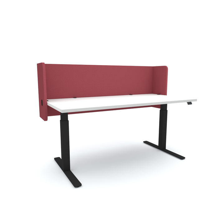 Acoustic Desk Screen Pod, 1200mm x 24mm x 600mm, Choice of Colours Wine BVASP240612WI