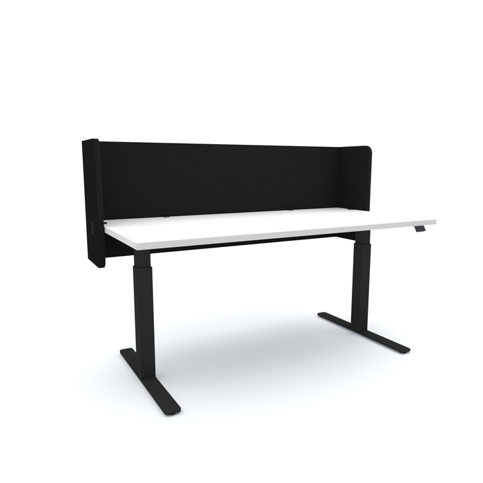 Acoustic Desk Screen Pod, 1500mm x 24mm x 600mm, Choice of Colours Black BVASP240615BB