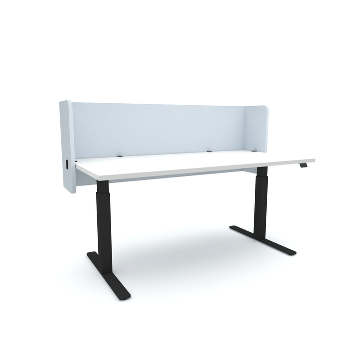Acoustic Desk Screen Pod, 1800mm x 24mm x 600mm, Choice of Colours Light Grey BVASP240618LG