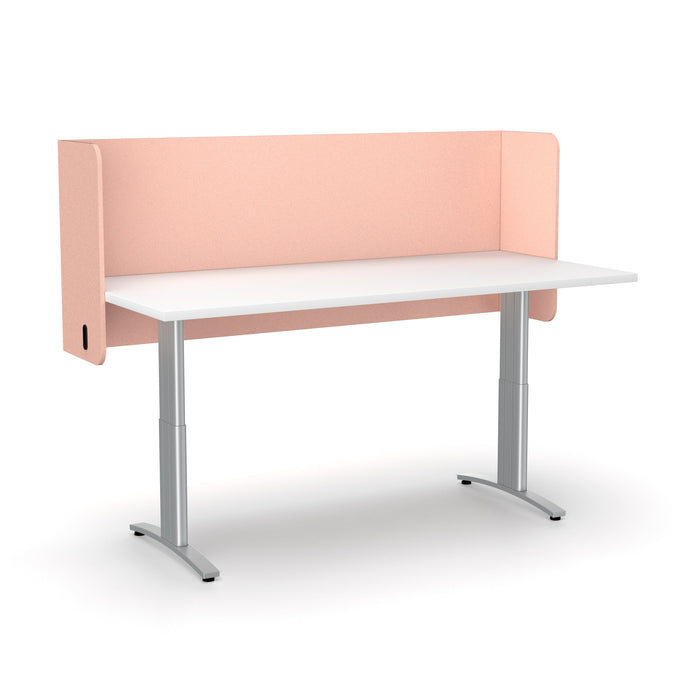 Acoustic Desk Screen Pod 600mm x 1800mm, Choice of Colours Blush Pink BVASP0618BP