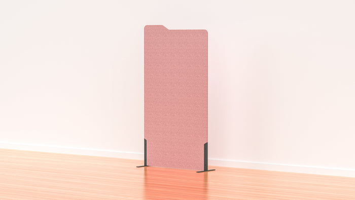 Acoustic Freestanding Partition Milford 1000x1800mm (1 Panel) with 2 feet Blush Pink BVAPART1MILFORDBP