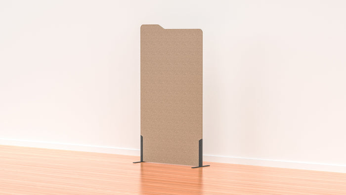 Acoustic Freestanding Partition Milford 1000x1800mm (1 Panel) with 2 feet Dark Camel BVAPART1MILFORDDC