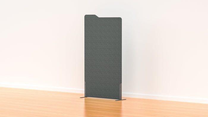 Acoustic Freestanding Partition Milford 1000x1800mm (1 Panel) with 2 feet Dark Grey BVAPART1MILFORDDG