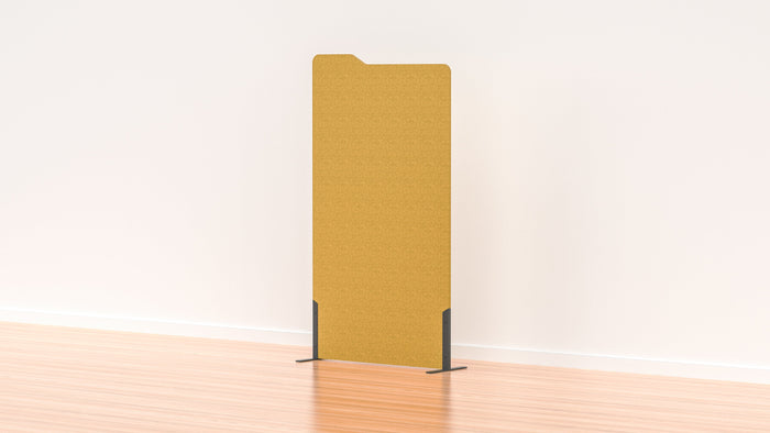 Acoustic Freestanding Partition Milford 1000x1800mm (1 Panel) with 2 feet Mustard BVAPART1MILFORDMU