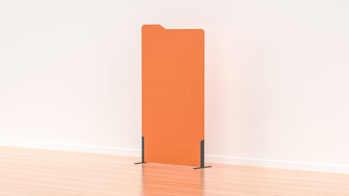 Acoustic Freestanding Partition Milford 1000x1800mm (1 Panel) with 2 feet Orange BVAPART1MILFORDOO