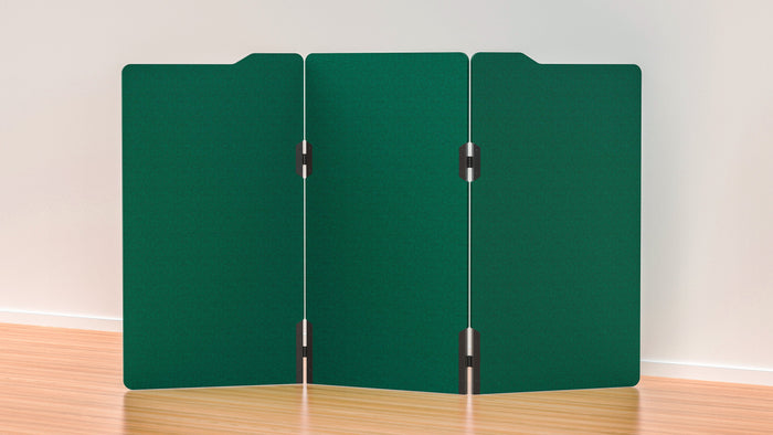 Acoustic Freestanding Partition Milford 1000x1800mm (3 Panels) 4 feet Forest Green BVAPART3MILFORD-4FG