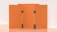 Acoustic Freestanding Partition Milford 1000x1800mm (3 Panels) 4 feet Orange BVAPART3MILFORD-4OO
