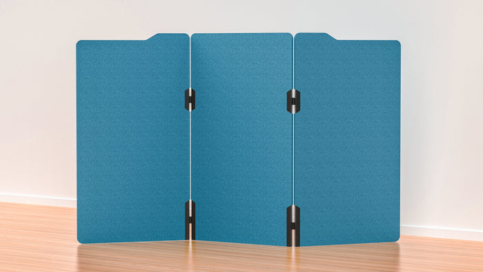 Acoustic Freestanding Partition Milford 1000x1800mm (3 Panels) 4 feet Pageant Blue BVAPART3MILFORD-4PG
