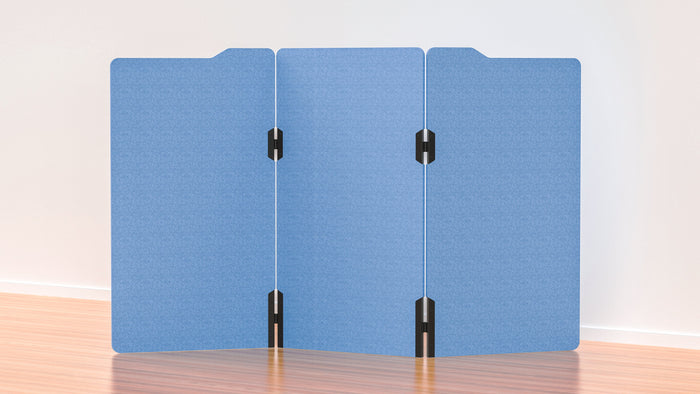 Acoustic Freestanding Partition Milford 1000x1800mm (3 Panels) 4 feet Sky Blue BVAPART3MILFORD-4SB