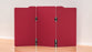 Acoustic Freestanding Partition Milford 1000x1800mm (3 Panels) 4 feet Wine BVAPART3MILFORD-4WI