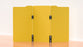 Acoustic Freestanding Partition Milford 1000x1800mm (3 Panels) 4 feet Yellow BVAPART3MILFORD-4YY