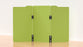 Acoustic Freestanding Partition Milford 1000x1800mm (3 Panels) No Feet Apple Green BVAPART3MILFORDAG