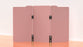 Acoustic Freestanding Partition Milford 1000x1800mm (3 Panels) No Feet Blush Pink BVAPART3MILFORDBP