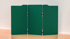 Acoustic Freestanding Partition Milford 1000x1800mm (3 Panels) No Feet Forest Green BVAPART3MILFORDFG