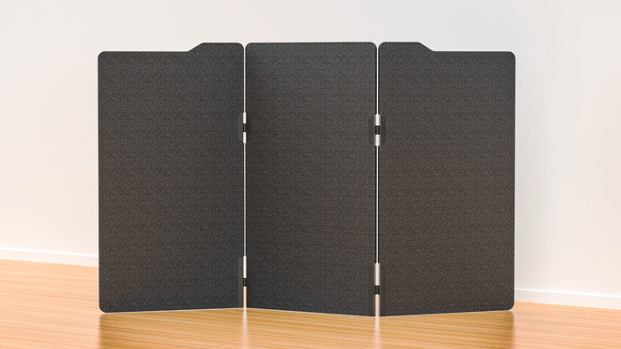 Acoustic Freestanding Partition Milford 1000x1800mm (3 Panels) No Feet Sesame Grey BVAPART3MILFORDSG