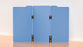 Acoustic Freestanding Partition Milford 1000x1800mm (3 Panels) No Feet Sky Blue BVAPART3MILFORDSB