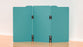 Acoustic Freestanding Partition Milford 1000x1800mm (3 Panels) No Feet Turquoise BVAPART3MILFORDTQ