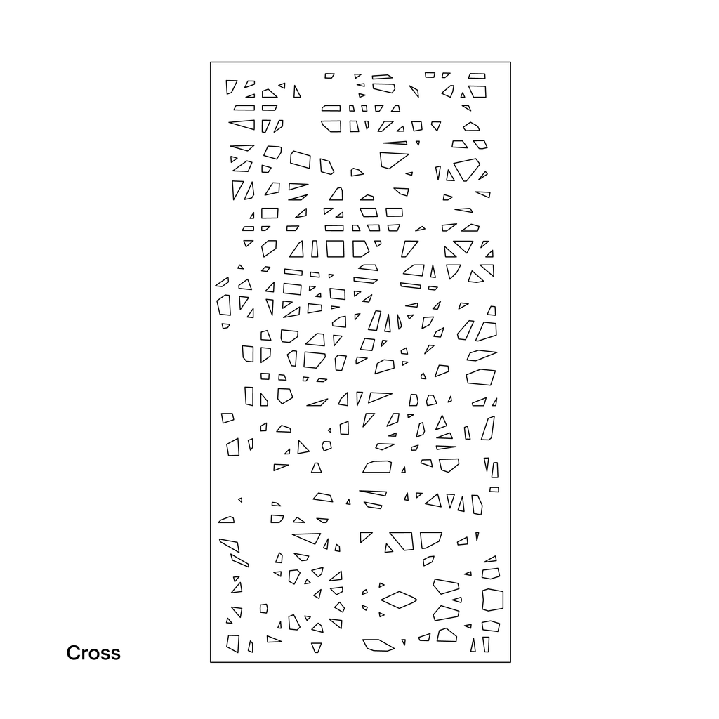 Acoustic Hanging Carved Panels 2400mm x 1200mm x 12mm, Cross Choice