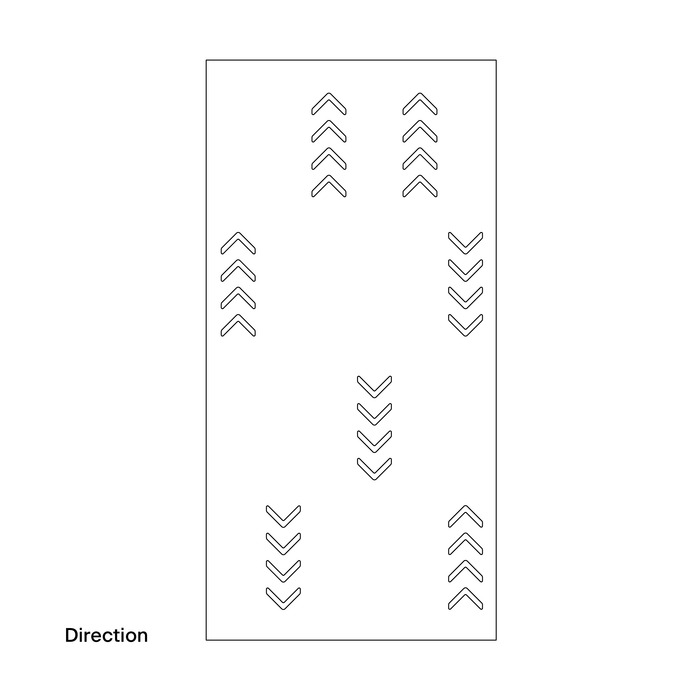 Acoustic Hanging Carved Panels 2400mm x 1200mm x 12mm, Direction - Choice of Colours