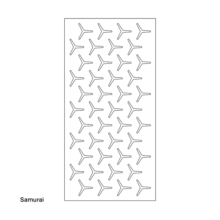 Acoustic Hanging Carved Panels 2400mm x 1200mm x 12mm, Samurai - Choice of Colours