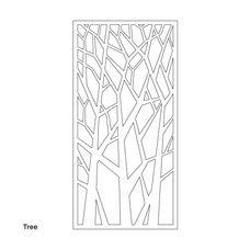 Acoustic Hanging Carved Panels 2400mm x 1200mm x 12mm, Tree - Choice of Colours