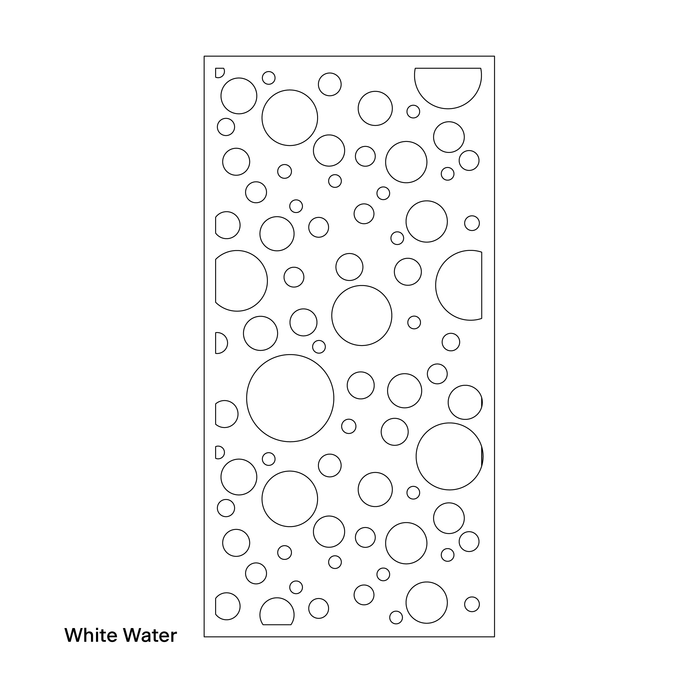 Acoustic Hanging Carved Panels 2400mm x 1200mm x 12mm, White Water - Choice of Colours