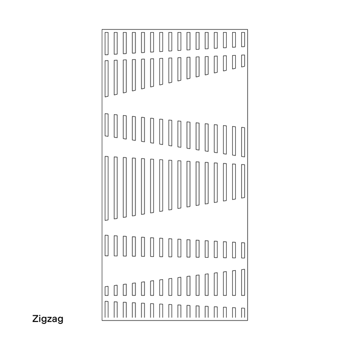 Acoustic Hanging Carved Panels 2400mm x 1200mm x 12mm, Zigzag - Choice of Colours