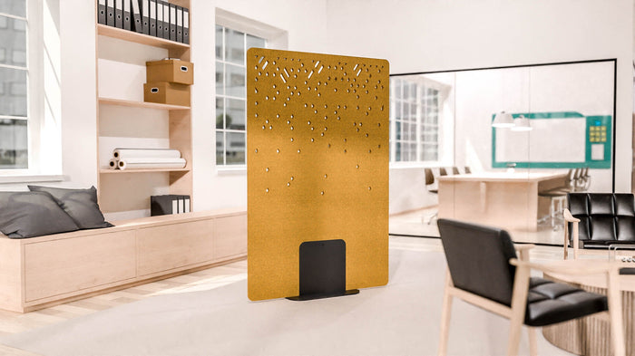 Acoustic Satori Divider Screen Blizzard 1200 x 1800mm Mustard BVAPARTSATORIBLIMU