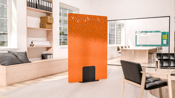 Acoustic Satori Divider Screen Blizzard 1200 x 1800mm Orange BVAPARTSATORIBLIOO