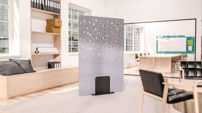 Acoustic Satori Divider Screen Bubbles 1200 x 1800mm Light Grey BVAPARTSATORIBUBLG