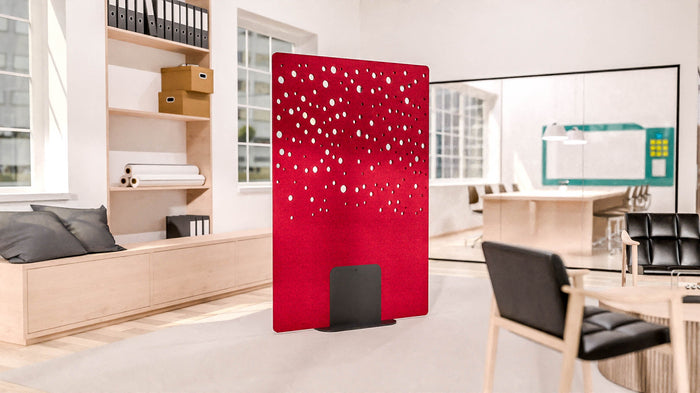 Acoustic Satori Divider Screen Bubbles 1200 x 1800mm Wine BVAPARTSATORIBUBWI