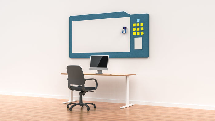 Acoustic Whiteboard Milford 1200mm x 1500mm, with Pinboard - Choice of Colours