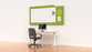 Acoustic Whiteboard Milford 1200mm x 1500mm, with Pinboard - Choice of Colours Apple Green BVAW1215AGMILFORD